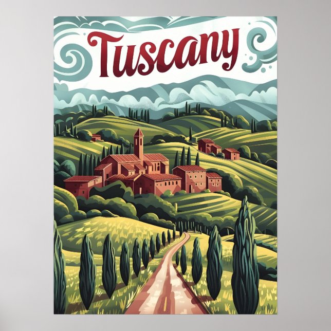 Tuscany vintage poster (Front)