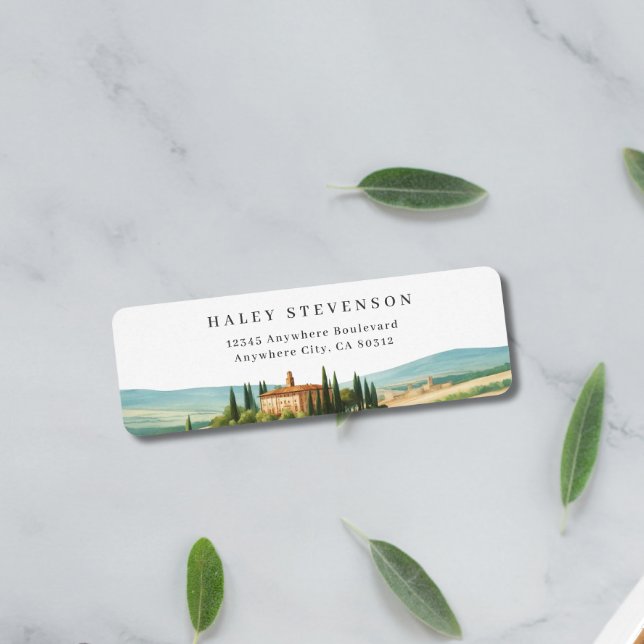 Tuscany Watercolor Illustration Skyline Wedding (Creator Uploaded)