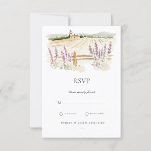 Tuscany Watercolor Italian RSVP Card