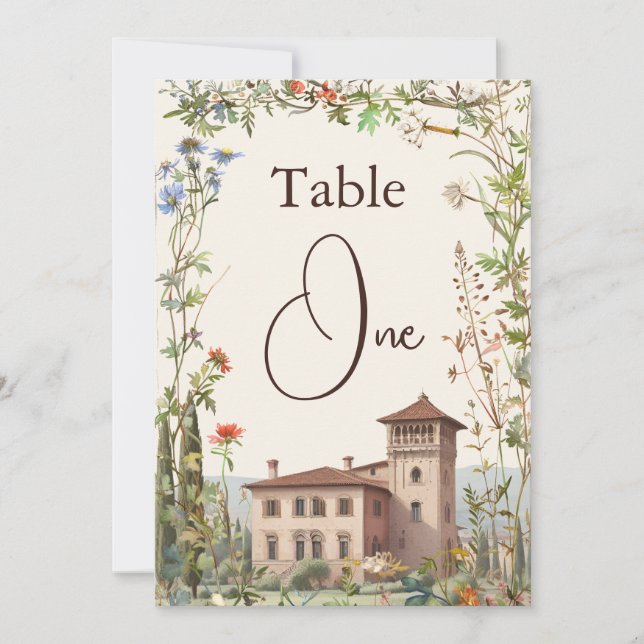 Tuscany Watercolor Italy Destination Wedding (Front)