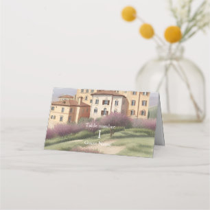 Tuscany Watercolor Italy Destination Wedding Place Card