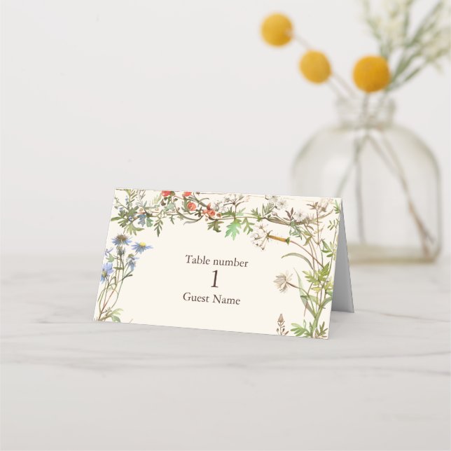 Tuscany Watercolor Italy Destination Wedding Place Card (Front)