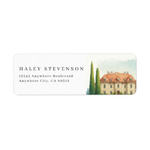 Tuscany Watercolor Italy Villa Destination Wedding