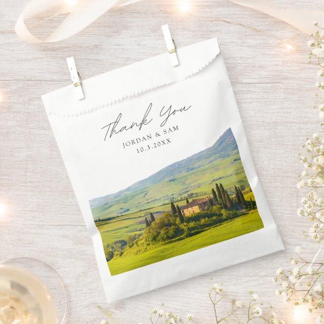 Tuscany Wedding Favour Italy Thank You Photo Favour Bags (Clipped)
