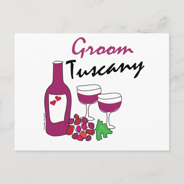 Tuscany Weddings, Groom Postcard (Front)