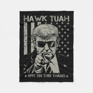 Tush Spit On That Thang Funny Donald Trump 2024 Fleece Blanket