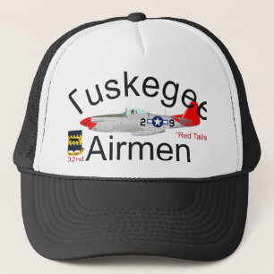 Tuskegee Airman P-51 Red Tails Mustang Trucker Hat