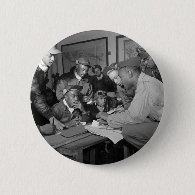 Tuskegee Airmen 332nd Fighter Group Pilots 6 Cm Round Badge (Front)