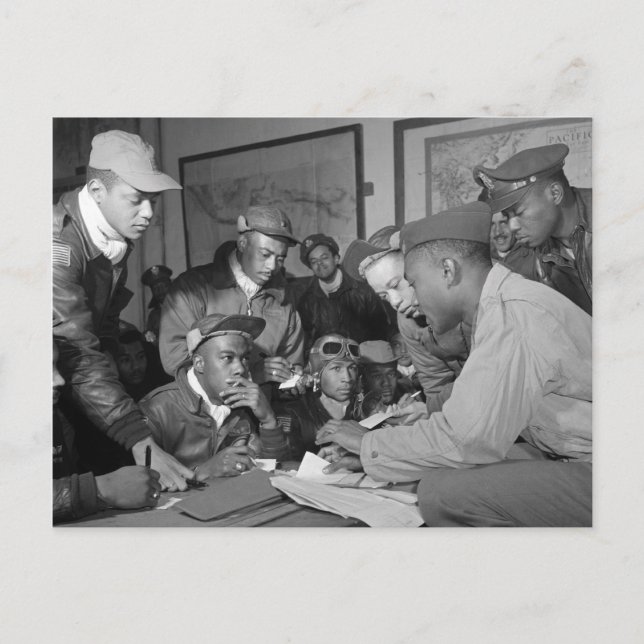 Tuskegee Airmen 332nd Fighter Group Pilots Postcard (Front)