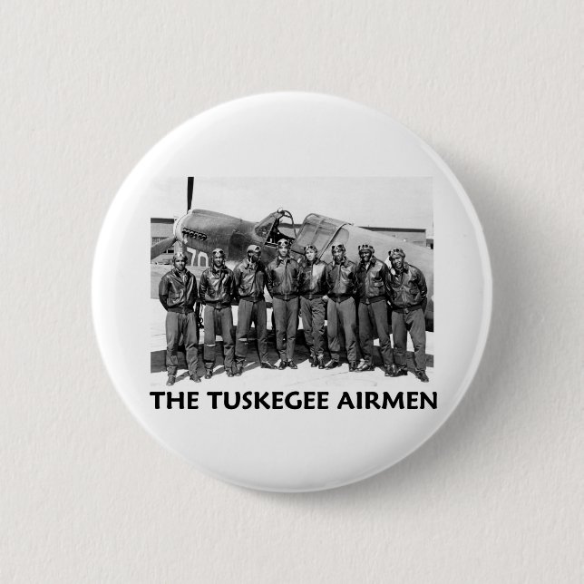 Tuskegee Airmen 6 Cm Round Badge (Front)