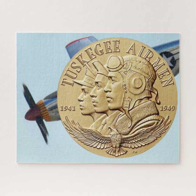 TUSKEGEE AIRMEN COIN JIGSAW PUZZLE (Horizontal)