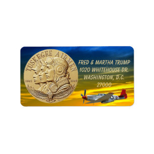 TUSKEGEE AIRMEN COIN LABEL