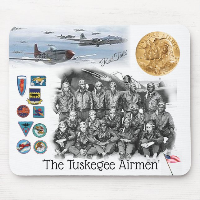 TUSKEGEE AIRMEN - P-51 'MUSTANG' RED TAILS MOUSE MAT (Front)