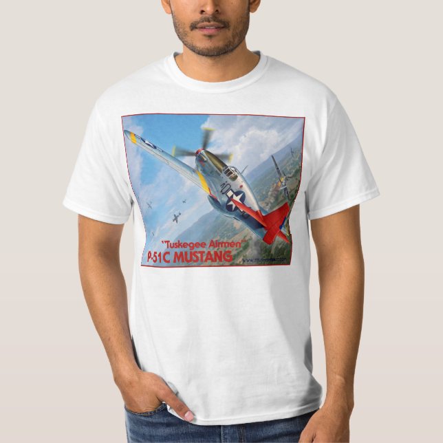 Tuskegee Airmen P-51 Mustang T-Shirt (Front)