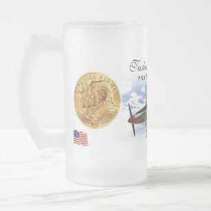Tuskegee Airmen - P-51C Pilots Frosted Glass Beer Mug