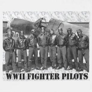 TUSKEGEE AIRMEN (The RED TAILS) Fleece Blanket