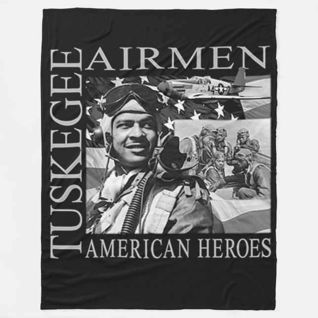 TUSKEGEE AIRMEN (The RED TAILS) Fleece Blanket (Front)