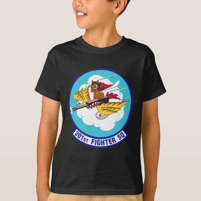 Tuskegee Airmen, Tuskegee Red Tails 301-fighter-sq T-Shirt (Front)