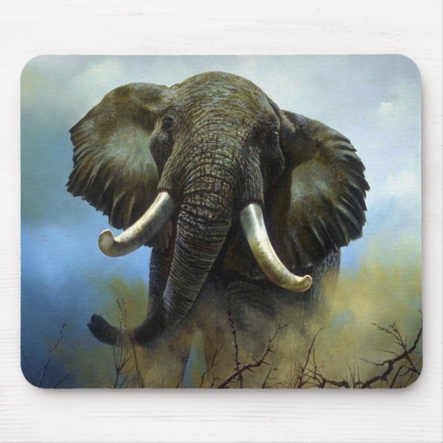 Tusks, Elephants Mouse Mat (Front)