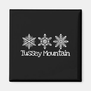Tussey Mountain Skier Ski Skiing Snowflakes Winter Magnet