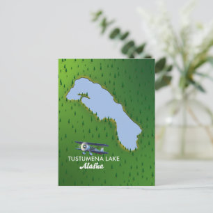 Tustumena Lake Travel map Postcard