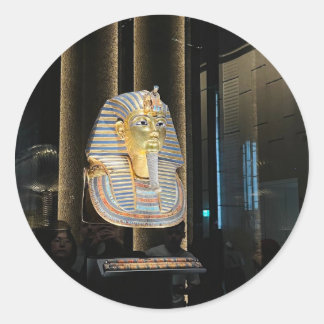 Tutankhamen golden mask | Ancient Egypt pharaoh Classic Round Sticker