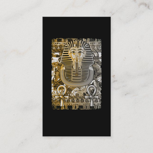 Tutankhamun Ancient Egypt Pharoah King Tut Ankh Business Card (Front)