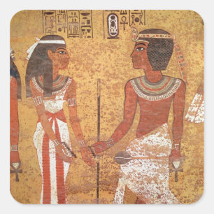 Tutankhamun  and his wife, Ankhesenamun Square Sticker