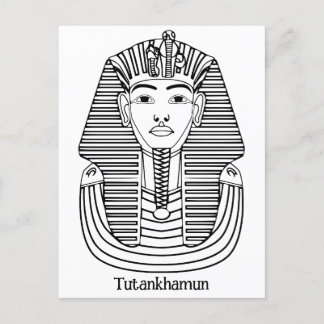 Tutankhamun illustration postcard