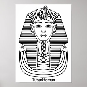 Tutankhamun illustration poster