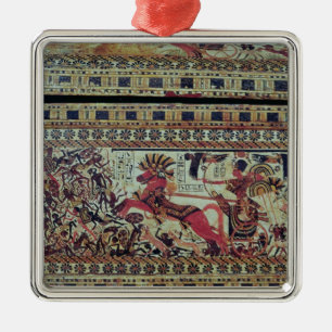 Tutankhamun  on his chariot attacking Africans Metal Tree Decoration