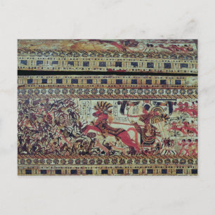 Tutankhamun  on his chariot attacking Africans Postcard