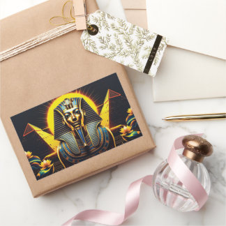 Tutankhamun & Pyramids | Ancient Egyptian Unique Rectangular Sticker