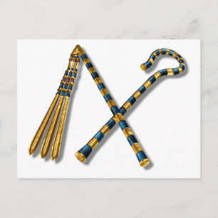 Tutankhamun’s Flail and Crook Postcard