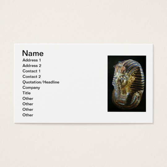 Tutankhamun’s Golden Mask Business Card