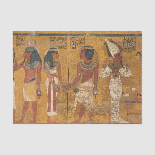 Tutankhamun Tomb, North Wall by Egyptian History Tissue Paper (Front)