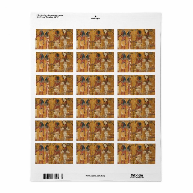 Tutankhamun Tomb, North Wall Label (Full Sheet)