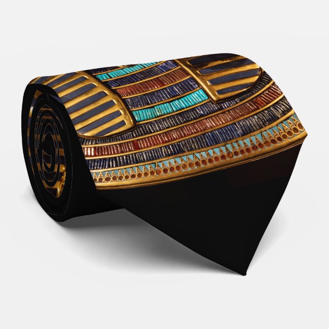 Tutankhamun's Golden Mask Tie (Rolled)