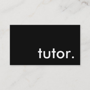 tutor. business card