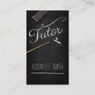 Tutor chalkboard business card