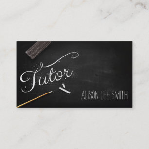 Tutor chalkboard business card