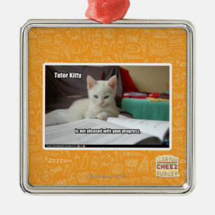 Tutor Kitty Metal Tree Decoration