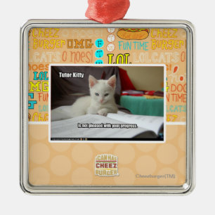 Tutor Kitty Metal Tree Decoration