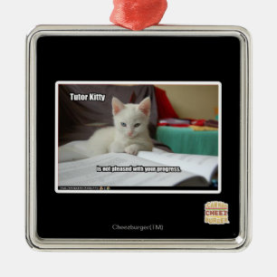 Tutor Kitty Metal Tree Decoration