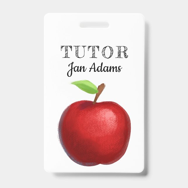 Tutor Teacher Badge ID Badge (Front)