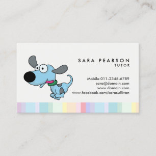 Tutor Tuition Tutoring Cartoon Dog Business Card