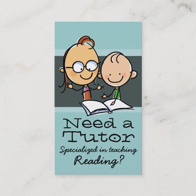 Tutor.Tutoring.Teacher.Learning Specialist.gr Business Card (Front)