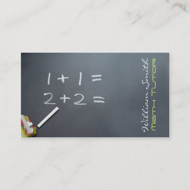 Tutorial Math Business Card (Front)