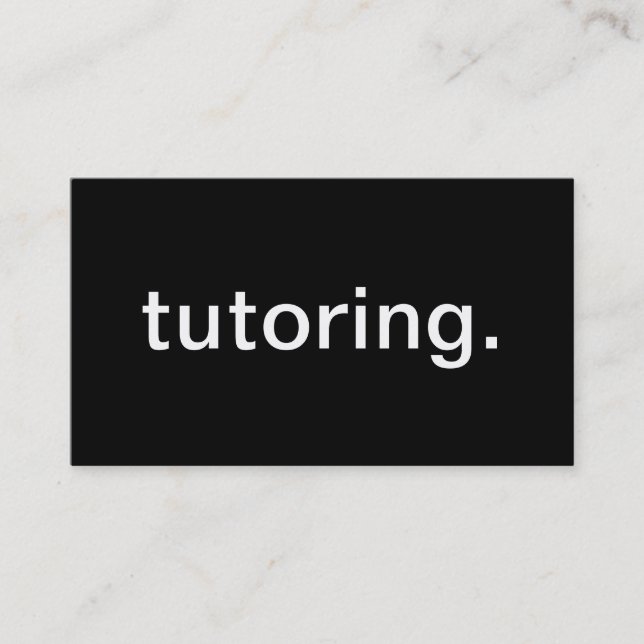Tutoring Business Card (Front)