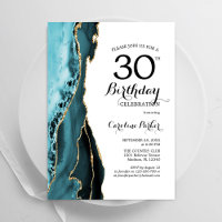Tutrquoise Agate White Gold 30th Birthday